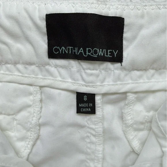 Cynthia Rowley White Cotton Eyelet Shorts size 8 Summer Chic - Picture 8 of 14
